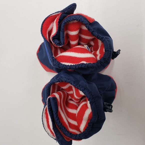 Jo Jo Splish Splash Rain Booties Jo Jo Maman Bebe Navy Blue Red - Picture 4 of 6